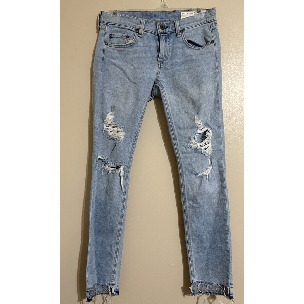 Rag & Bone Womens Jean Dre Capri Light Wash 24